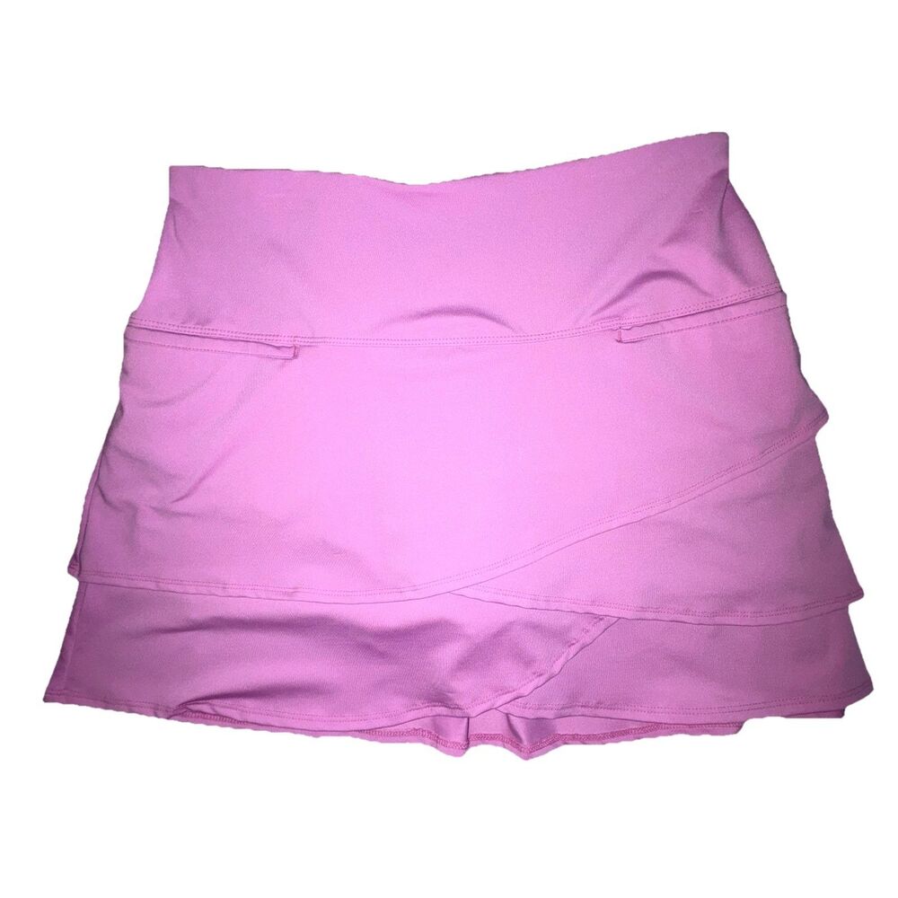 Lucky In Love Petal Pink Scallop Short Skort Size Medium Athletic Skirt